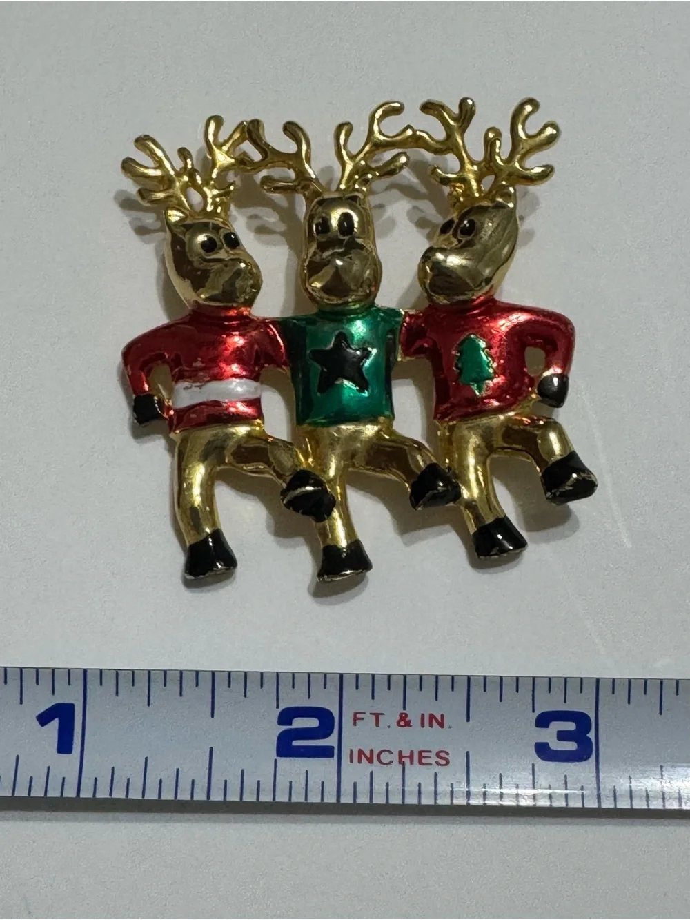VINTAGE AJC REINDEER BROOCH